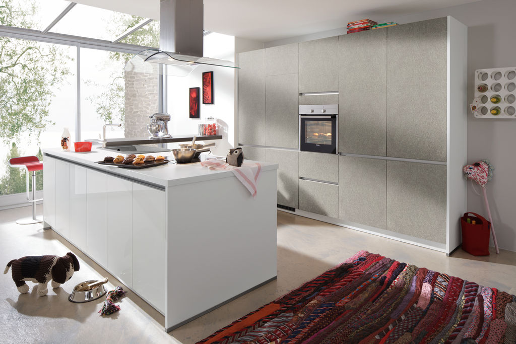 Luxurious Elegance: Light Grey Modern Kitchen Cabinets